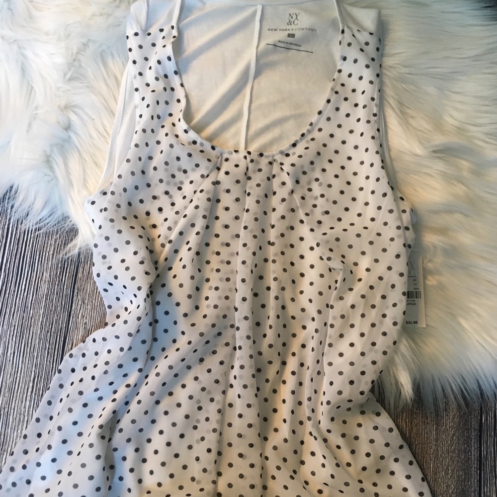 Black and White Polka Dot Blouse